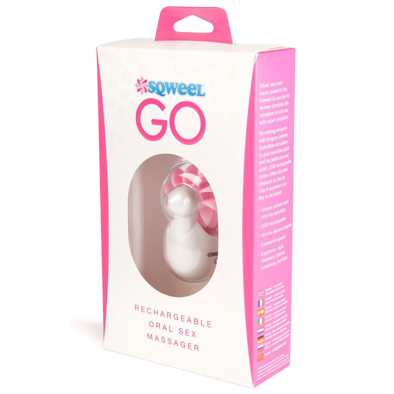 Sqweel Go USB Rechargeable Oral Sex Massager White
