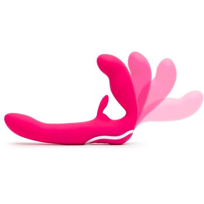 Happy Rabbit Strapless Strap On Rabbit Vibe Pink 3 Happy Rabbit Strapless Strap On Rabbit Vibe Pink