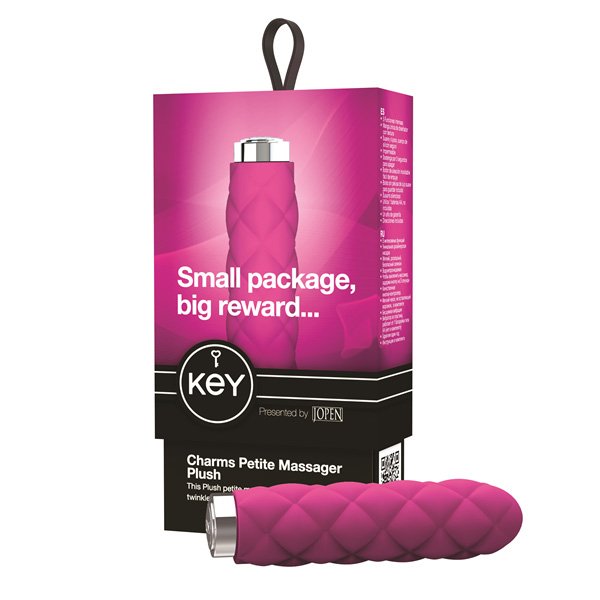 Key by Jopen Charms Petite Massager – Plush Raspberry Pink