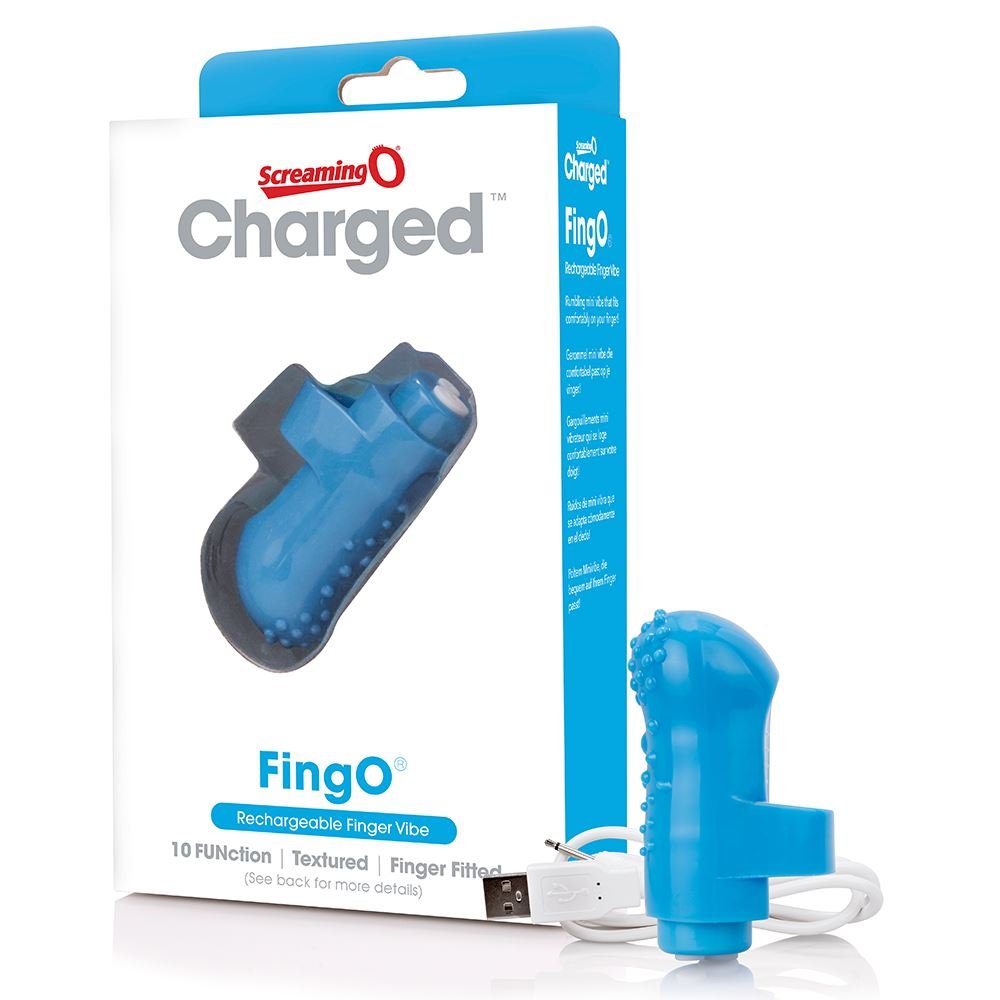 Screaming O Charged FingO Mini Vibe – Blue