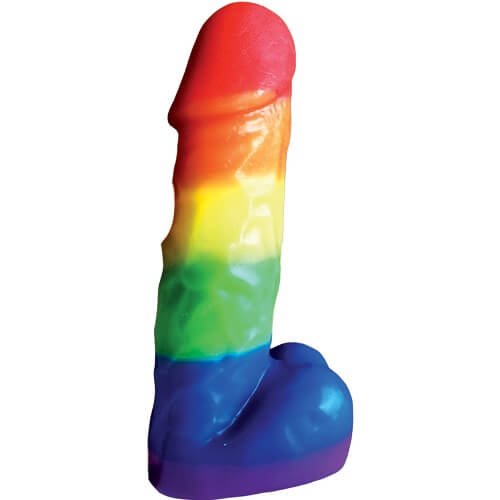 Rainbow Jumbo Pecker Candle
