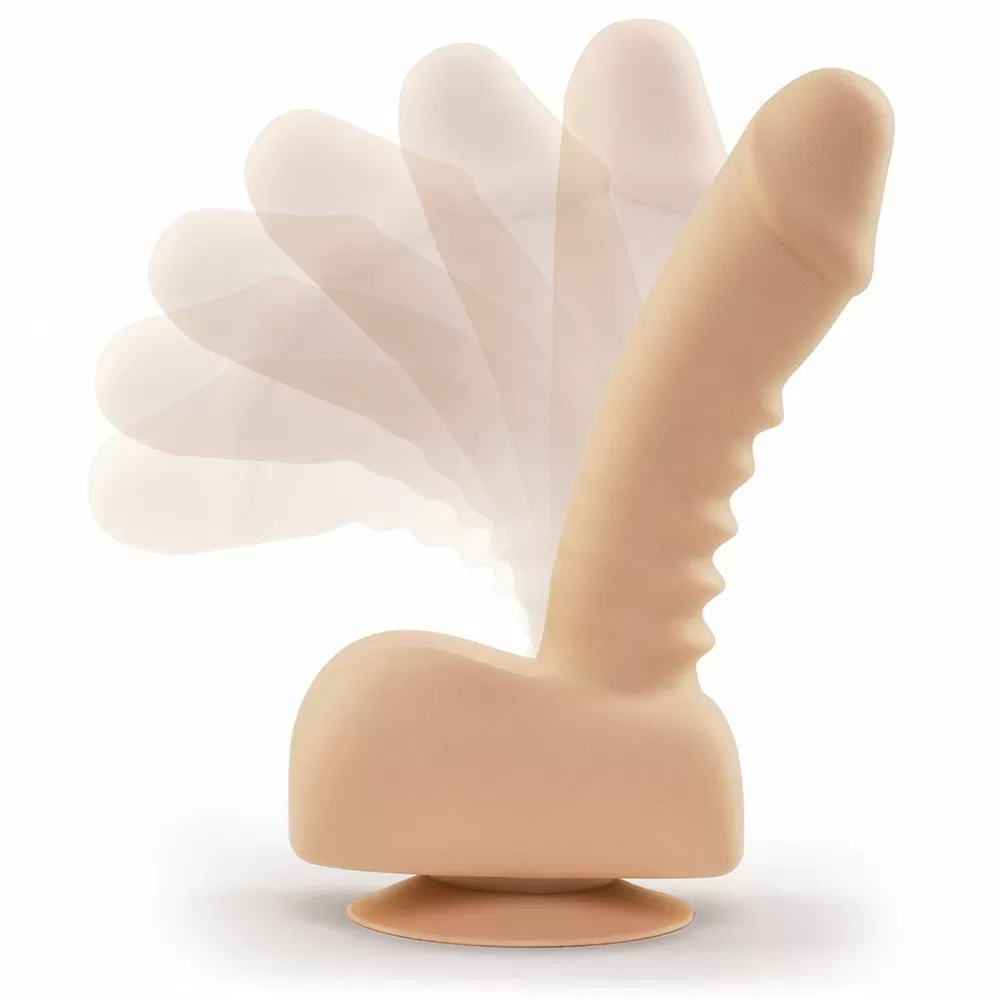 Uprize Remote Control Rising 6 Inch Vibrating Realistic Dildo Pink Flesh