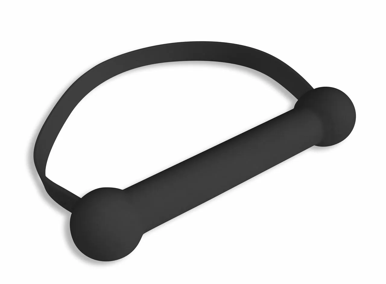 Quickie Gag Mouth Bit – Black (One Size)