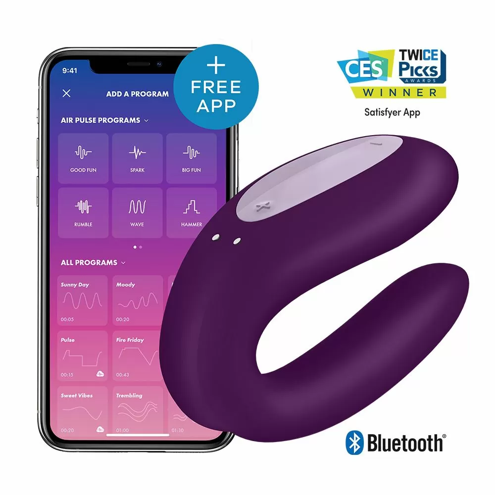Satisfyer App Enabled Double Joy – Lilac