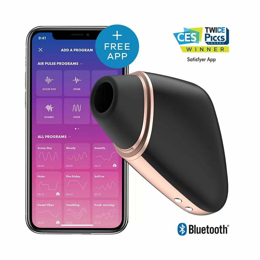 Satisfyer App Enabled Lover Triangle – Black