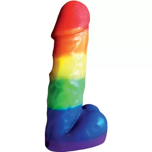 Rainbow Jumbo Pecker Candle