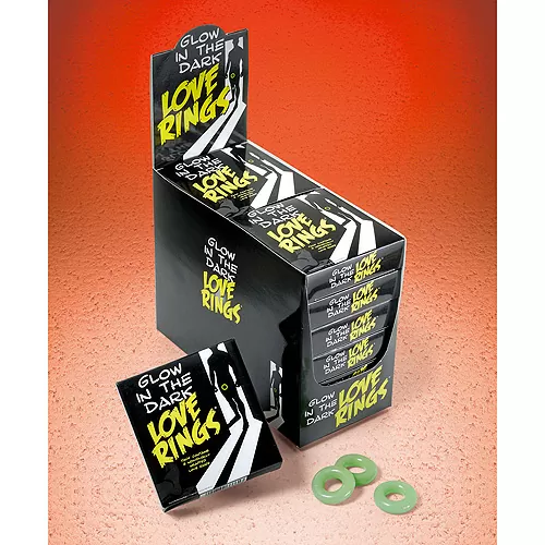 Glow in the Dark Love Rings – 3 Pack